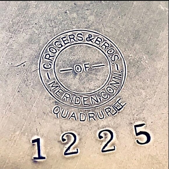 Antique C Rogers & Bros Tea Coffee Set Sugar & Creamer 4 Pieces Silverplate - Picture 4 of 16